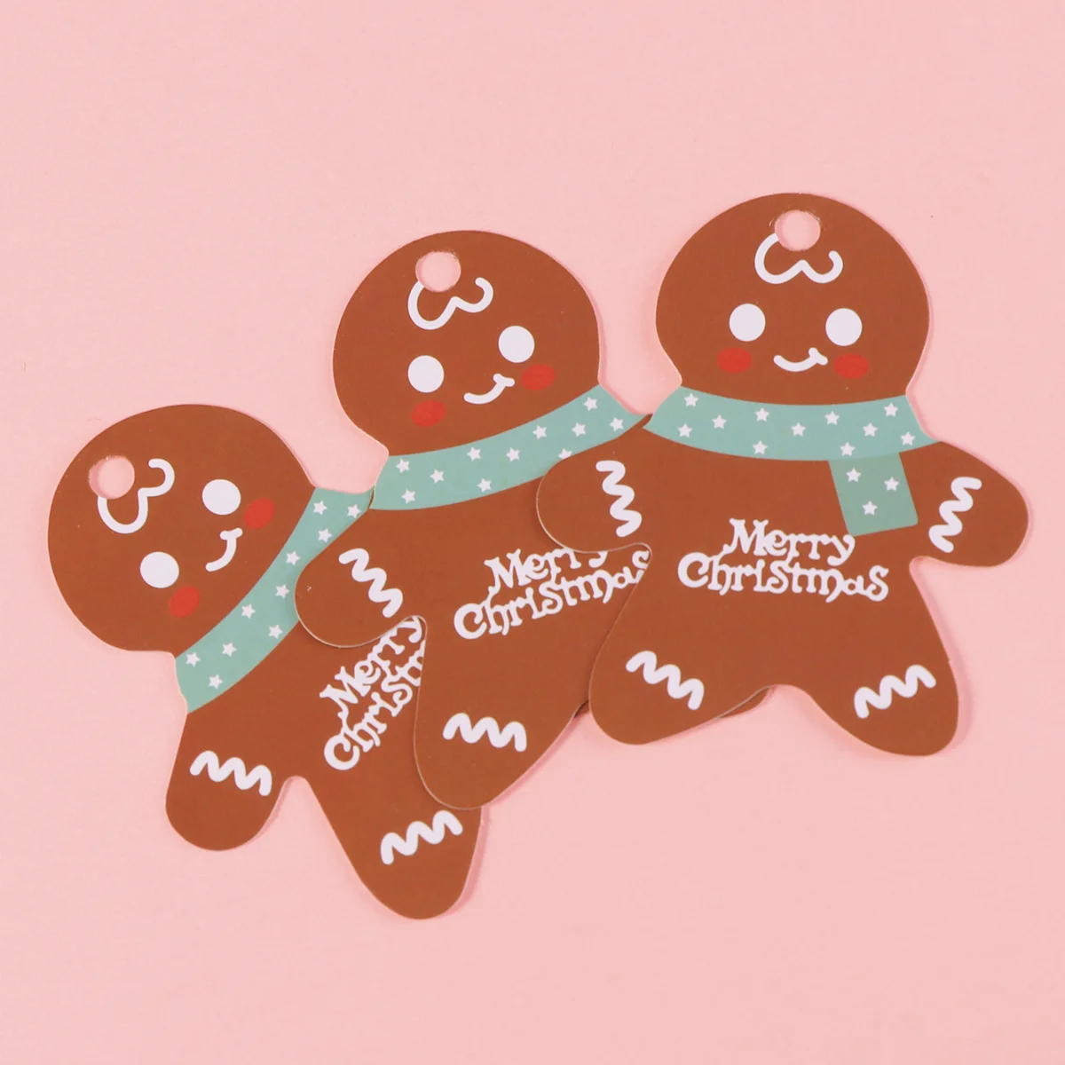 Christmas Tree Decorations Presents Gingerbread Tags Man Ornament Brown Ornaments