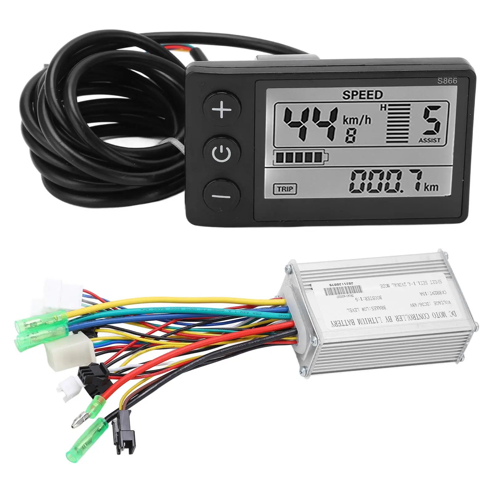 

Brushless Motor Controller LCD Panel 15A 36V/48V for 22 .2mm Handlebars - 250W/350W