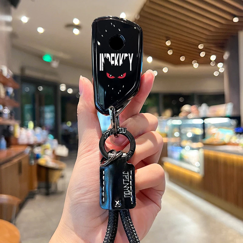 حافظة مفاتيح السيارة من البولي يوريثان غطاء عن بعد شل حامل حامي التصميم فوب ل Volkswagen VW New Golf 8 MK8 Teramont ID.3 ID4X ID6X CROZZ