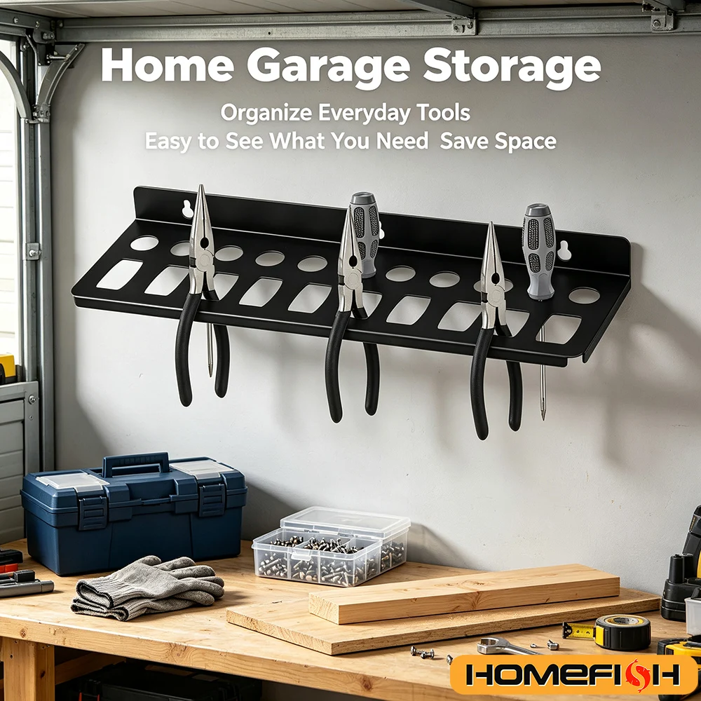 Wall Mount Tool Organizer Rack - Hand Tools In Workshop 评论和价格