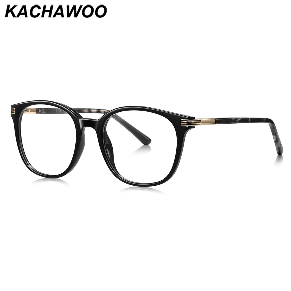 

Kachawoo модные круглые очки с синим световым фильтром TR90 оправа из ацетата черная квадратная оправа для очков для мужчин и женщин трендовое украшение