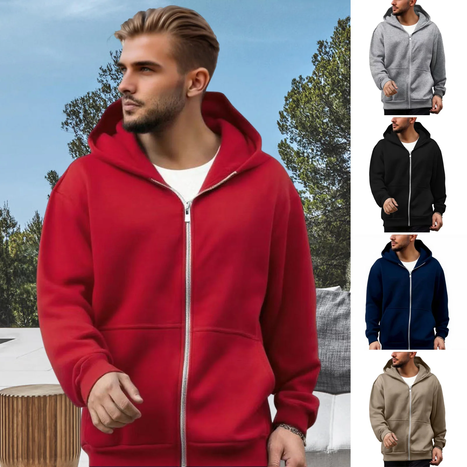Streetwear Fashion Three dimensional Backpack Casual Hoodie Autumn Winter High Street Trend Punk Men s Top Loose Sportswear