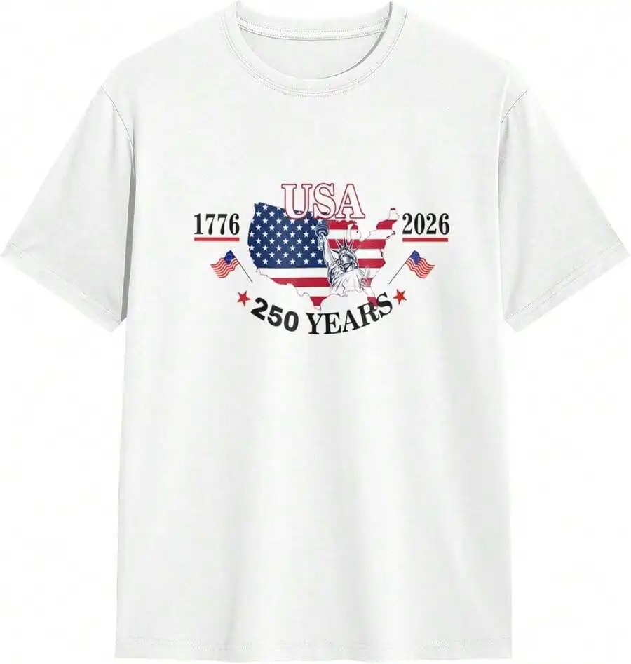 

250 Years USA Anniversary T-Shirt 100% Cotton Unisex Graphic Tee