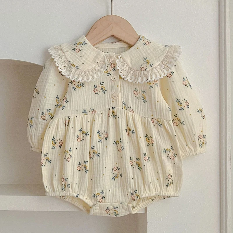 Baby Girls' Long Sleeve Floral Print Dress 4