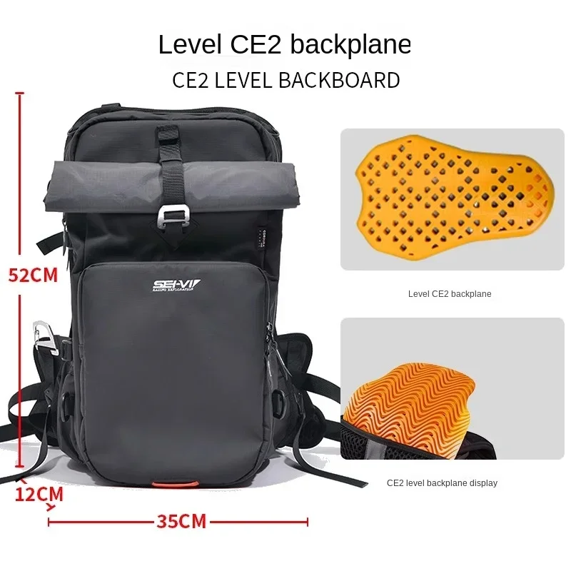 

Sei-vi Motorcycle Helmet Bag Storage Bag Locomotive Travel Backpack Place Rally Gear Waterproof Rider Riding Commuter Bag