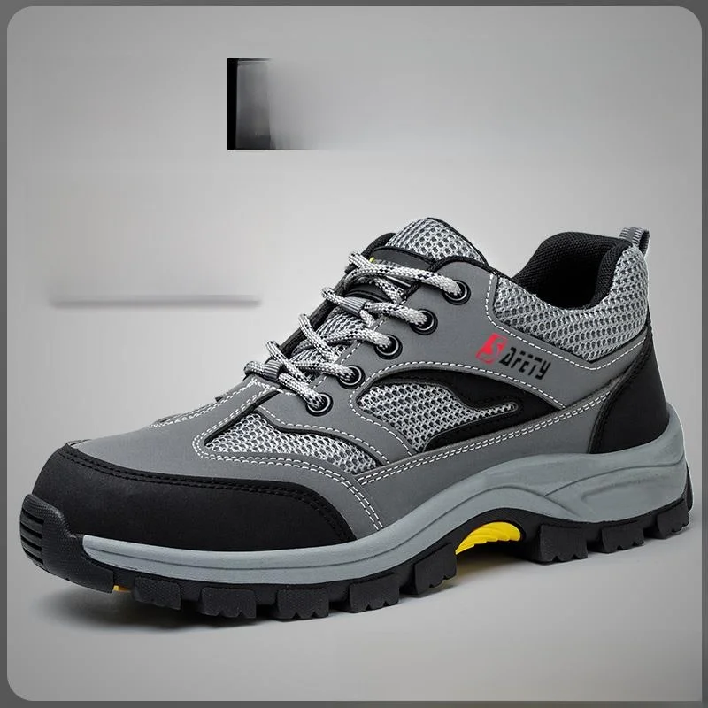 

Men's Steel Toe Work Safety Shoes Lightweight Breathable Anti Slip Resistant to Compression And Puncture for Construction Site