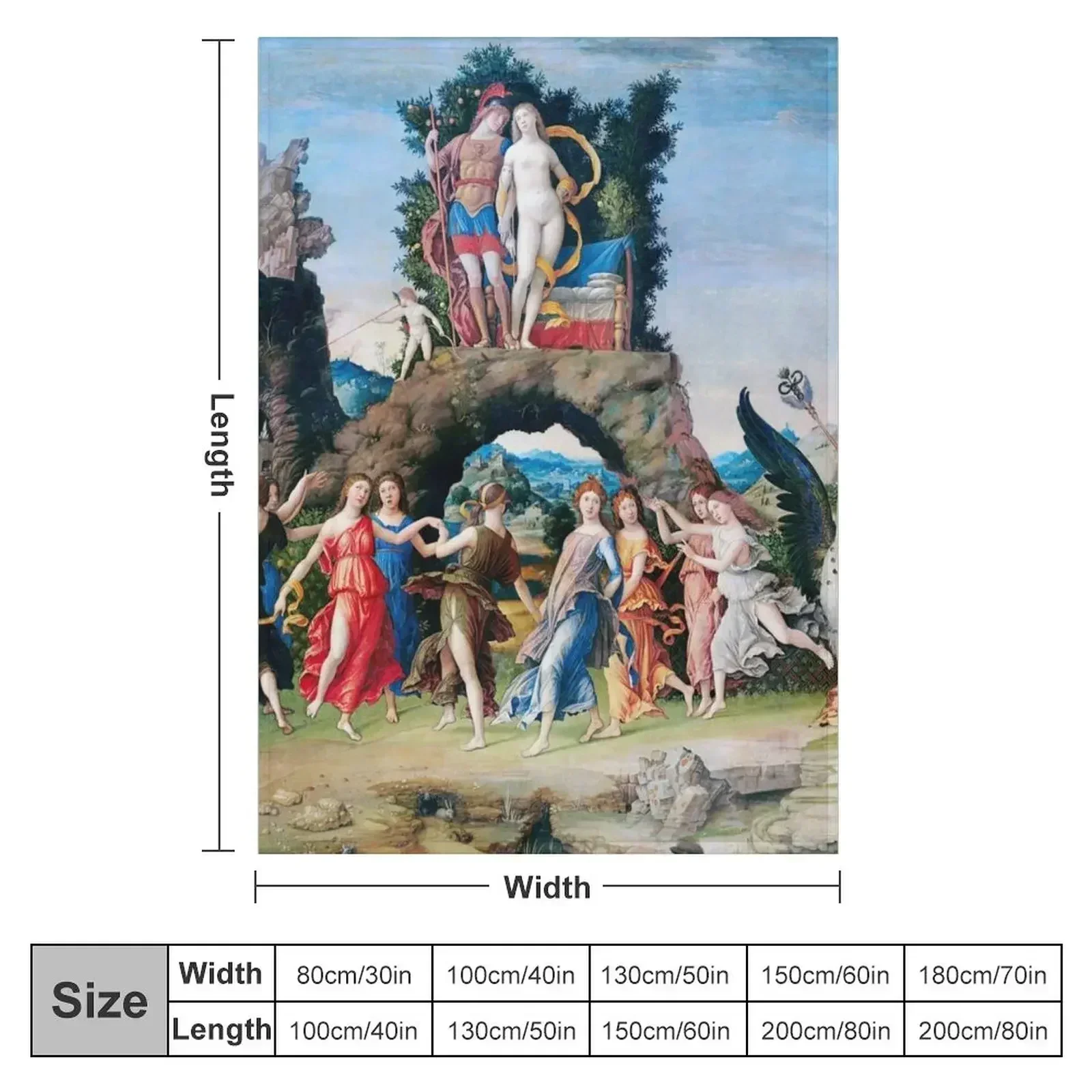 La Parnasse - Andrea Mantegna Throw Blanket Decorative Throw Thermal Decoratives Summer Blankets