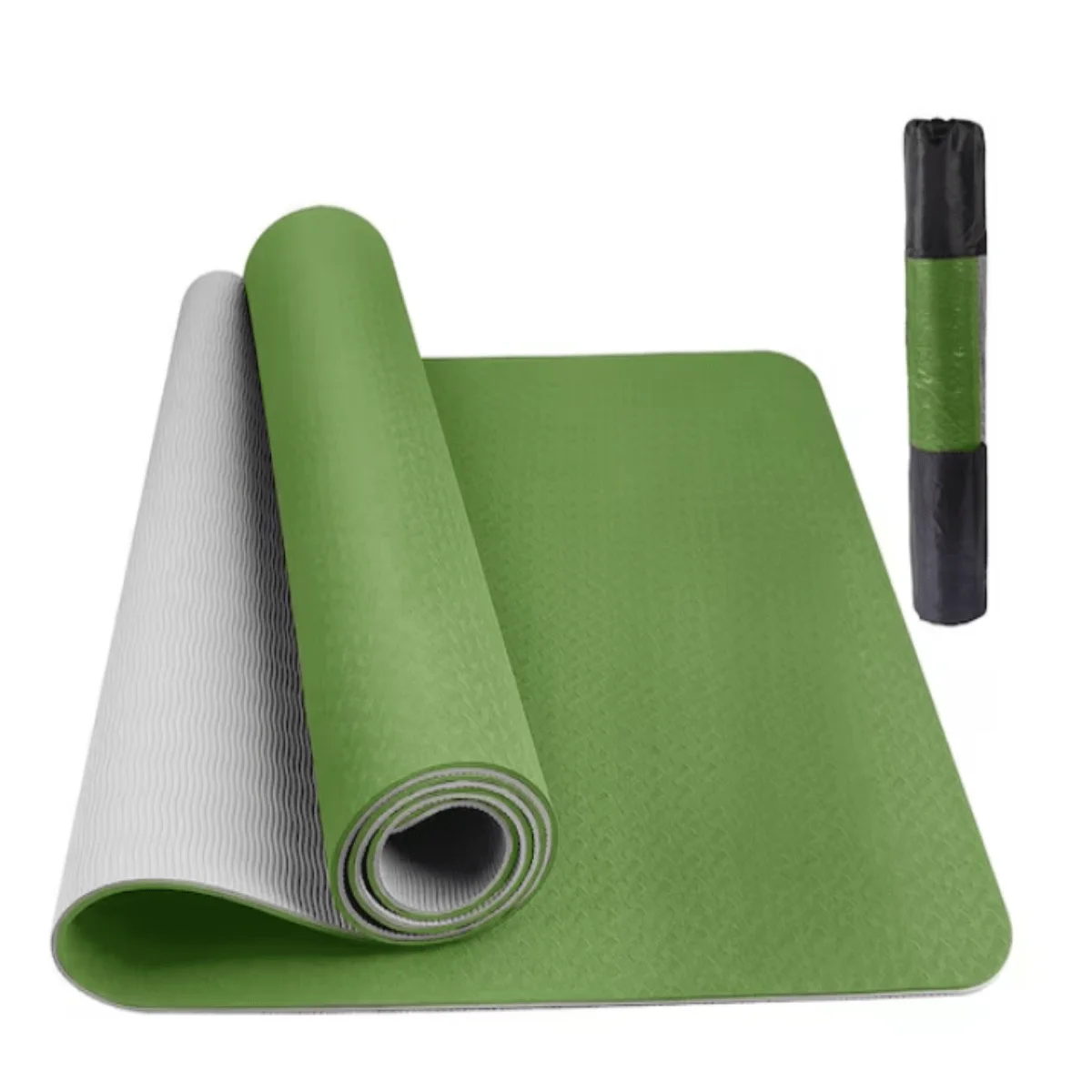 

12 square feet Grass Green High Density TPE Yoga Mat 72 inch L x 24 inch W x 0.24 inch Pilates Exercise Mat Non Slip