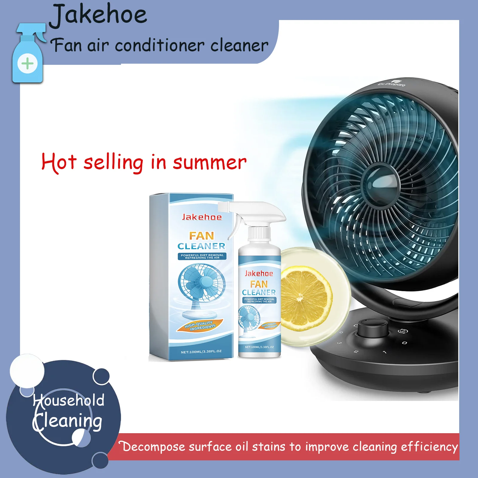

Jakehoe Fan Cleaner Electric Fan Air Conditioner Cleaning Household Simple Fan Cover Cleaning Cleaner