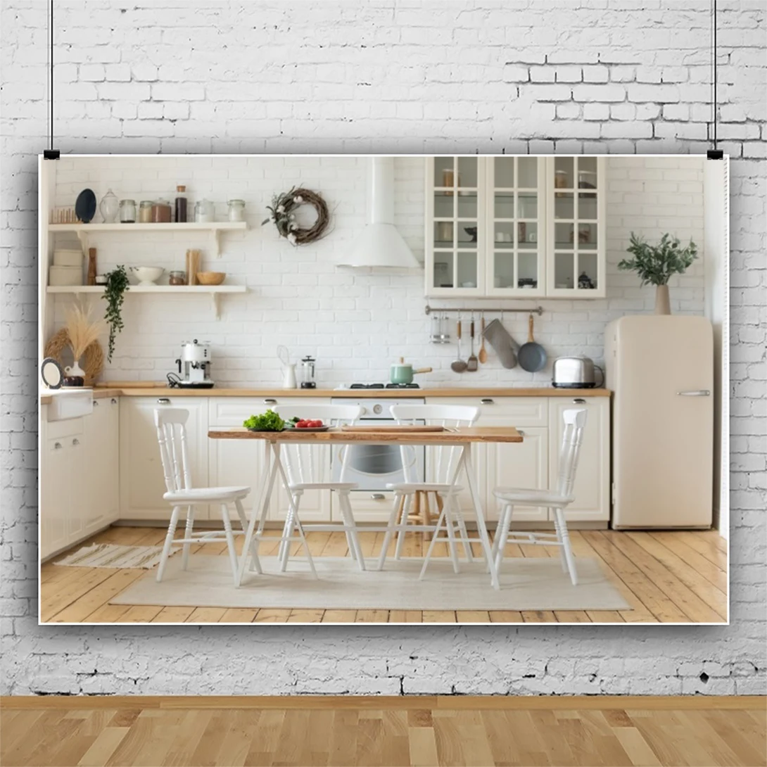 Indoor Kitchen Background For Backdrop Photography Vintage Bohomia Photographic Background Polyester Cloth Photo Studio Props