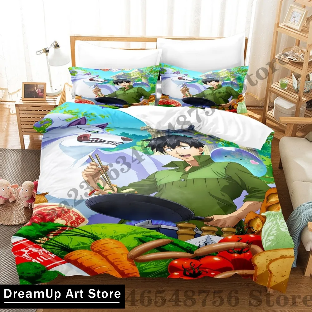 Tondemo Skill de Isekai Hourou Meshi Bedding Set Single Twin Full Queen King Size Bed Set Adult Kid Bedroom Duvetcover Sets