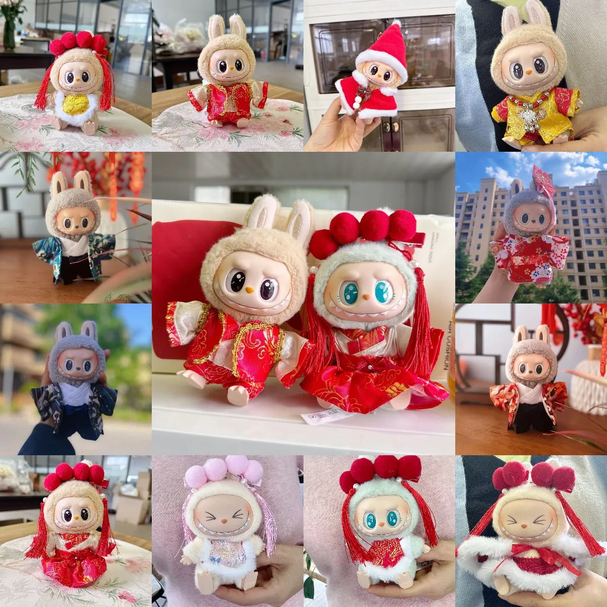 15cm Labubu Idol Dolls Clothes Beautiful Kimono New Year Xmas Accessories Korea Kpop Exo Clothing Hoodie Plush Doll'S Clothes