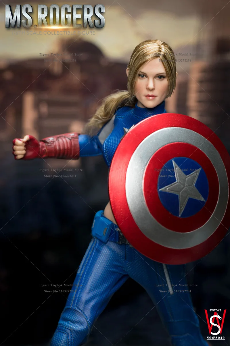 SWTOYS FS049 1/6 تحصيل MS. روجرز عمل الشكل البسيطة درع نموذج حلية 12 "مجموعة كاملة حساسة الإناث تمثال الجندي