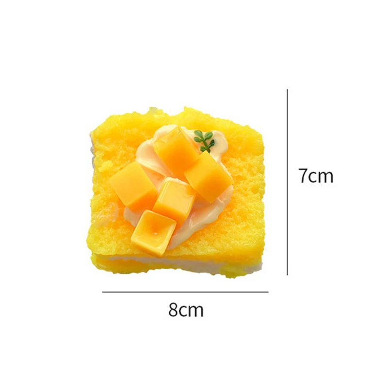 1Pc Simulated Food Fruit Stress Relief Toy for Children TPR Slow Rebound Toy Double-layer Thick Toast Stress Relieving Toys