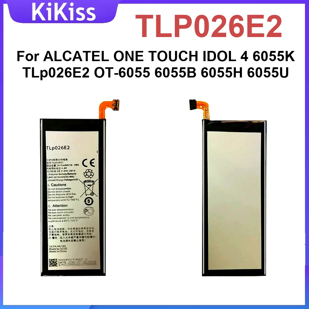 

Сменный прочный аккумулятор TLP026E2 для мобильного телефона Alcatel Idol 4 OT6055 6055H 6055Y 6055U 6055 6055K 6055B 2610 мАч