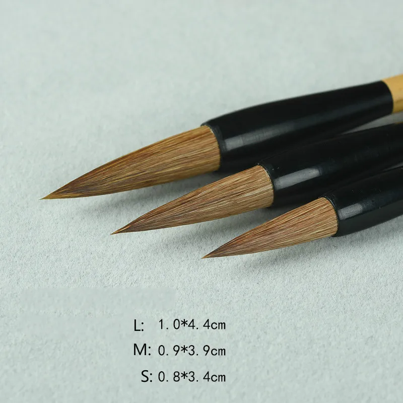 Chinese Calligraphy Brush Set Weasel Hair Brush Seal Script Regular Script Practice Brush Pen Beginners Student Writing Supplies