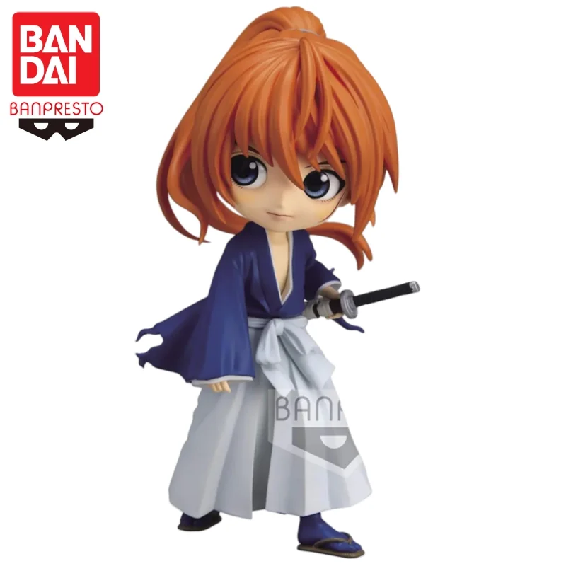 Auf Lager Bandai Original Banpresto Rurouni Kenshin Himura Kenshin Actionfigur Modellpuppe Brandneue verpackte Anime-Charaktere