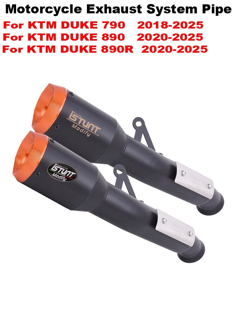 

Motorcycle Exhaust Escape System Middle Link Pipe Muffler Moto Slip On For KTM DUKE 790 890 890R KTM790 2018 2019 2020 - 2025
