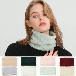 S Sciarpa in pelliccia di coniglio imitazione multicolore Caldo peluche Snood Sciarpe al collo Sciarpe al collo da uomo unisex Anello Donna Bambini Fazzoletto da collo