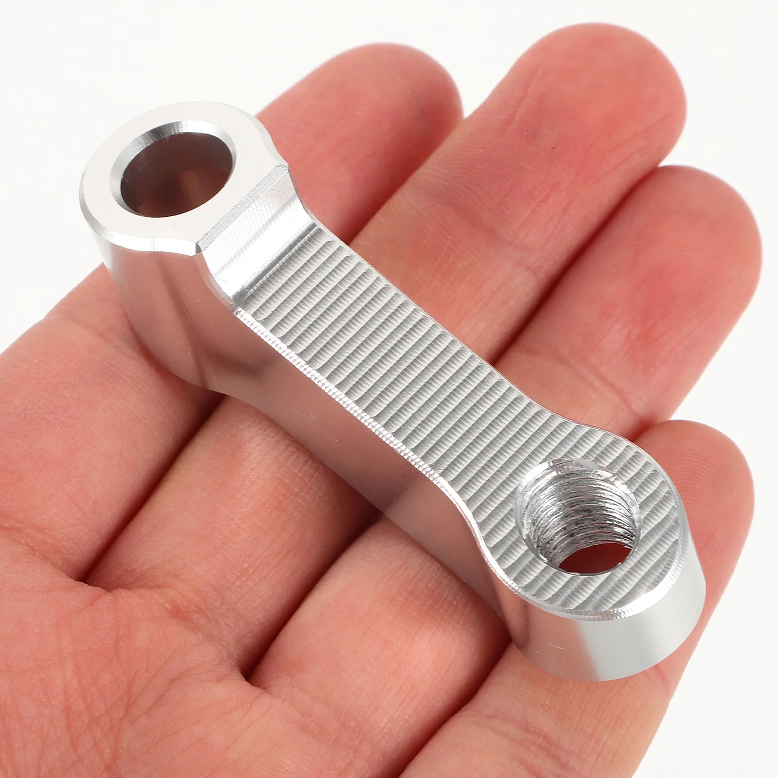 

1 set Rearview Extension Bracket Silver Motorcycle Mirror Riser Mount Adapter Extenders For Bike Visibility Enhancement