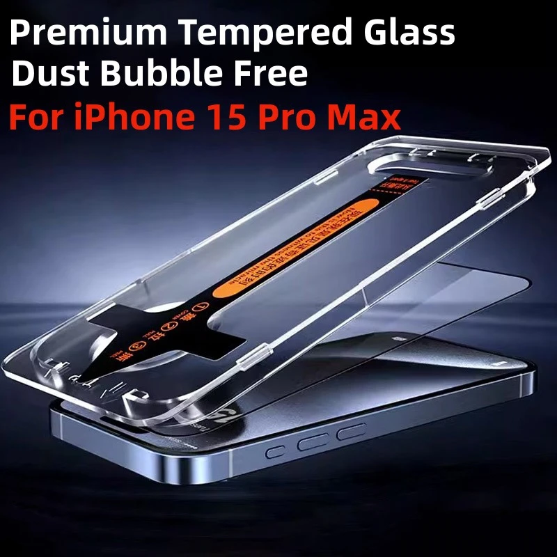 Premium Tempered Glass For iPhone 15 16 Pro Max 16 Plus iPhone 15 Pro Max Easy Install Glass Privacy Dust Free Screen Protector