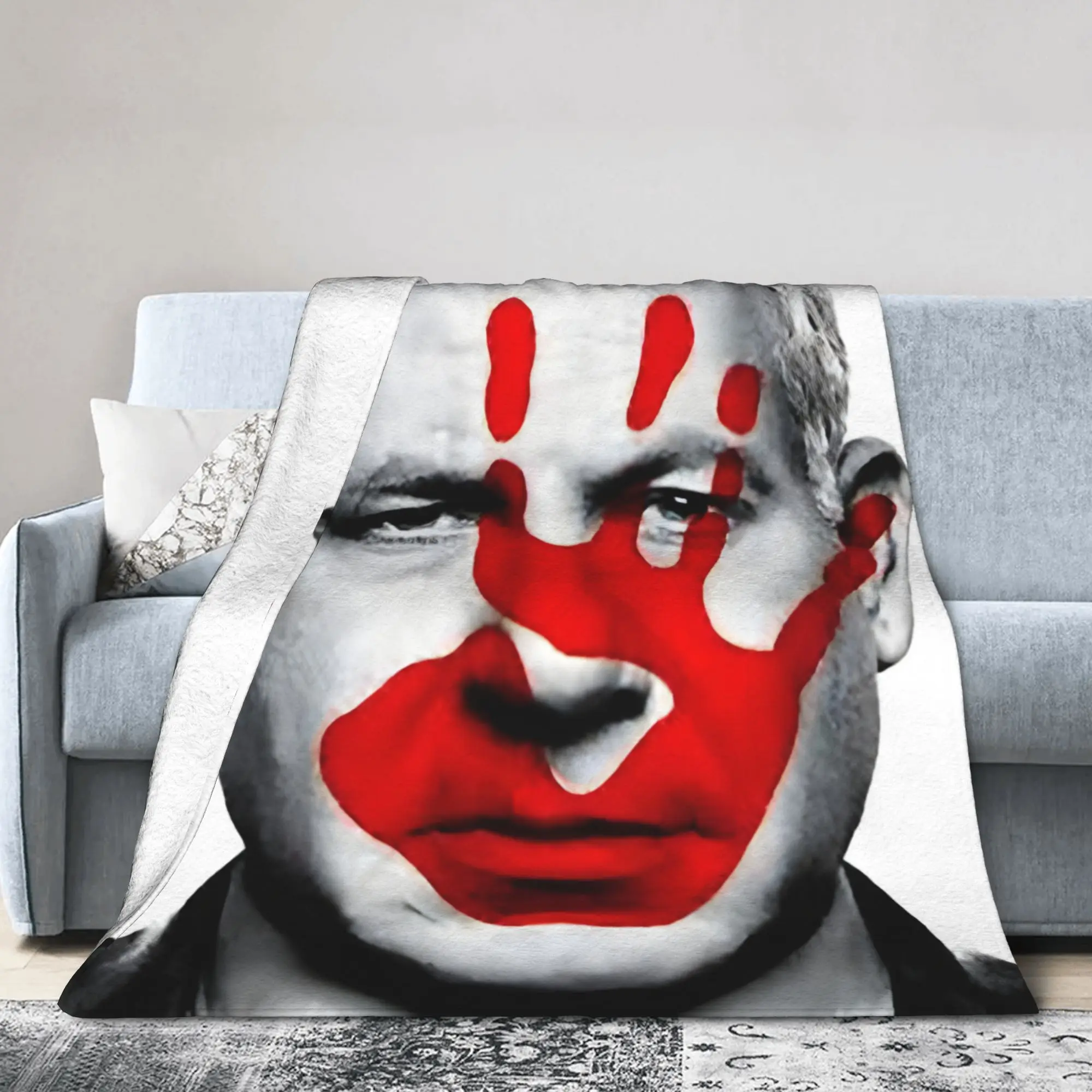 Warm Soft Blankets Decorative Benjamin Netanyahu Has Innocent Blood On Hands Throw Blanket Flannel Bedspread For Sofa Bed Cover