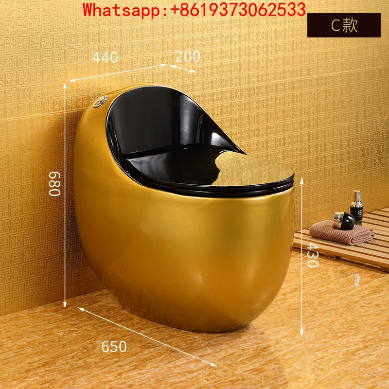 

Персонализированный унитаз-биде Local Tyrant Gold: креативный цветной унитаз с дезодорирующим эффектом, керамический, бесшумный, сифон 9.0