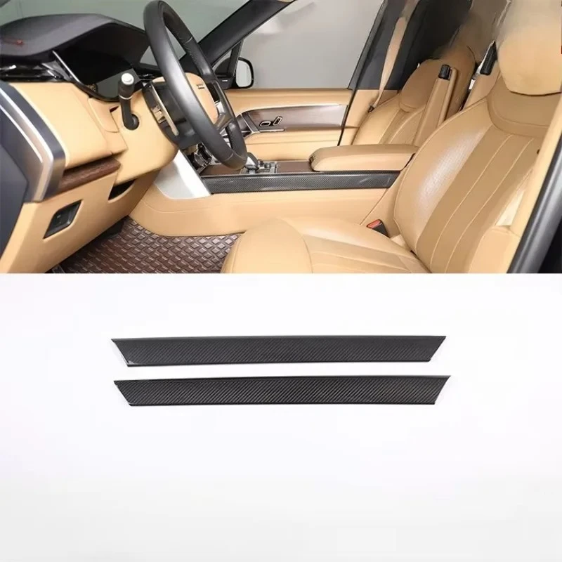 

For Land Rover Real carbon fiber Applicable 2023-2024 console gearshift both sides decorative cover interior modification parts