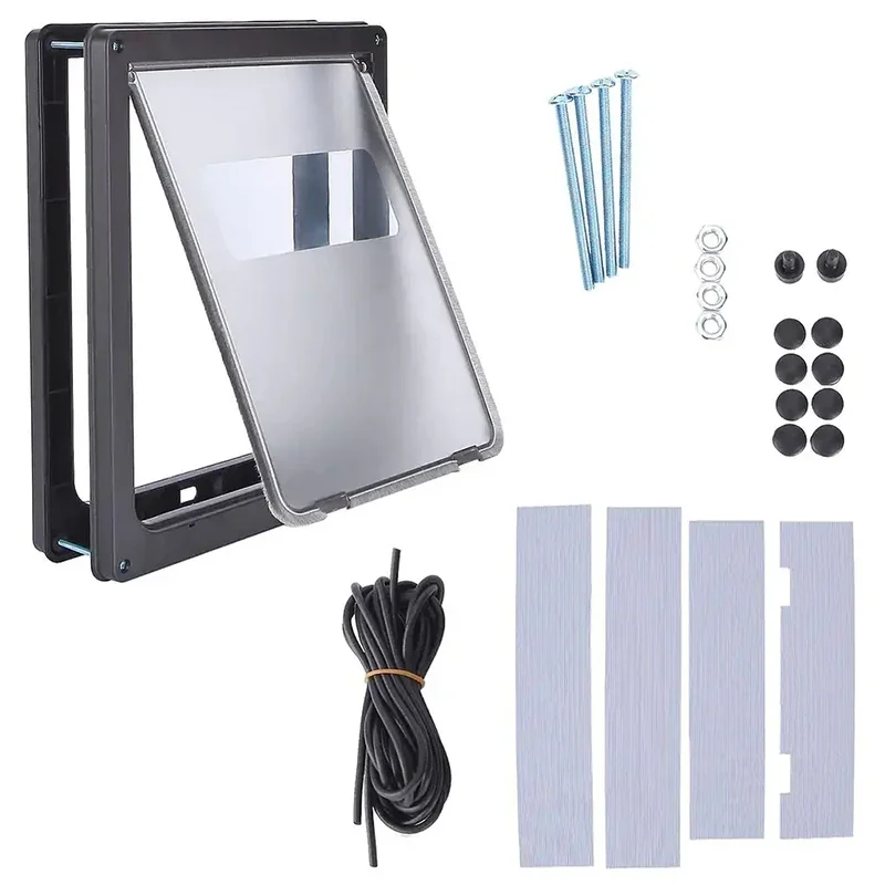 Large Dog Pet Door White Pet Door Hole for Large Dogs Indoor Outdoor Kennel Free Entry Exit