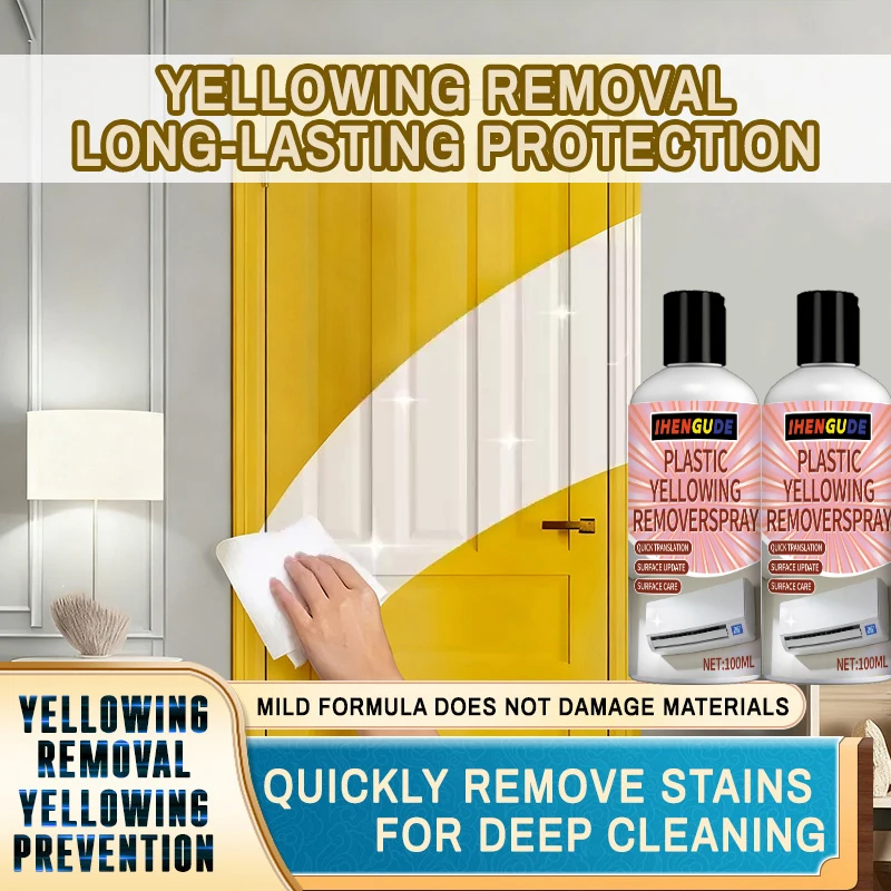30ml Plastic Yellowing Removal and Polishing Paste - Instantly Restores the Shine and Solves Discoloration Issues for Car Lights, Air Conditioning Units, Car Panels, and White Appliances - Easy to Spray, Suitable for Plastic Surfaces, Yellowing Repair Solution