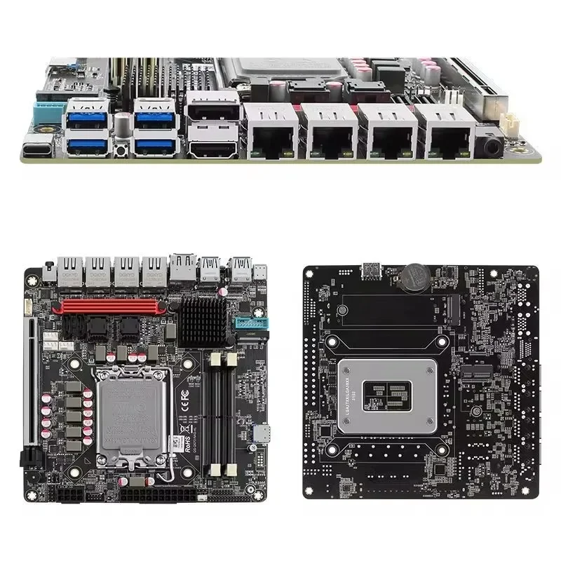 Scheda madre NAS 4*2.5G LAN Intel vPro Q670 Max 6*NVMe 6*SATA3.0 12/13/14a generazione LGA1700 PCIE5.0x16 2*DDR5 Firewall Scheda madre ITX