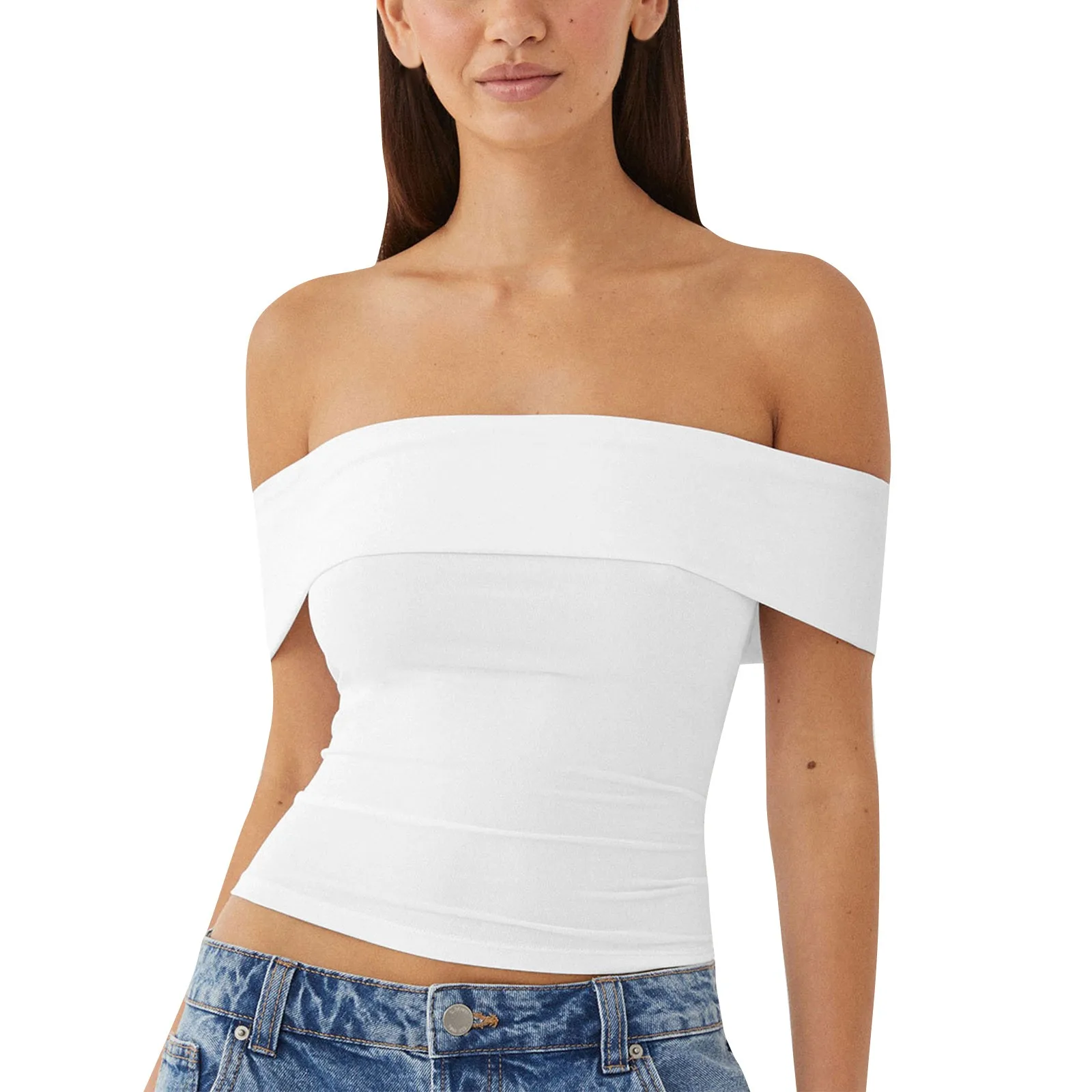 Slash Neck Pullovers Women Short Knitted Thin Slim Defined Waist Basic All-Match Sexy Elegant Off Shoulder Spring Summer Female