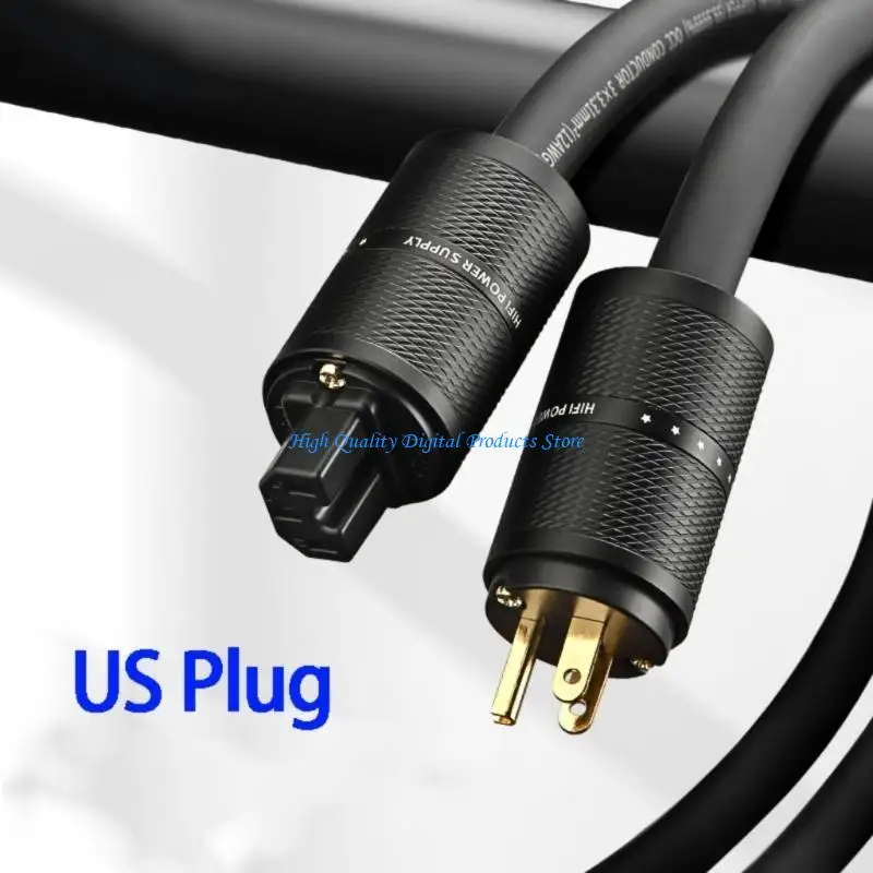 

U2JE 6N HIFI Power Cable for Subwoofers Amplifiers Auditory Equipment 3Pin Power