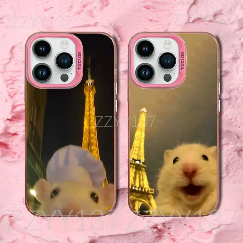 

Mouse Rat Cute Phone Case For iPhone 16,15,14,13,12,11,8,7,Pro,Max,Plus,Mini,XS,SE Candy Matte Shockproof Pink Cover