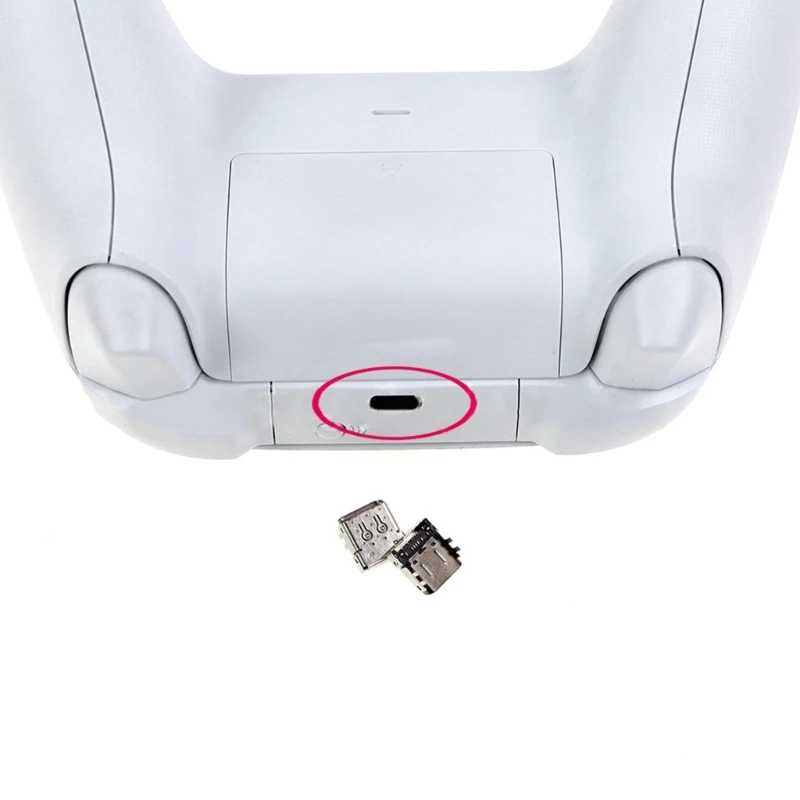 5 قطعة/المجموعة Type-C شحن ميناء مقبض شحن ميناء المقبس USB-C شحن ميناء الألعاب قطع الغيار ل XBOX سلسلة X / S غمبد
