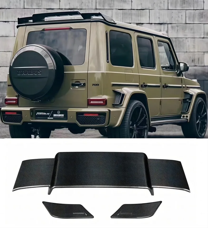 

For Benz G Class G500 G550 G63 G350 W463 W464 Car Styling Brabus Style Real Carbon Fiber Roof Rear Spoiler Top Tail Wing