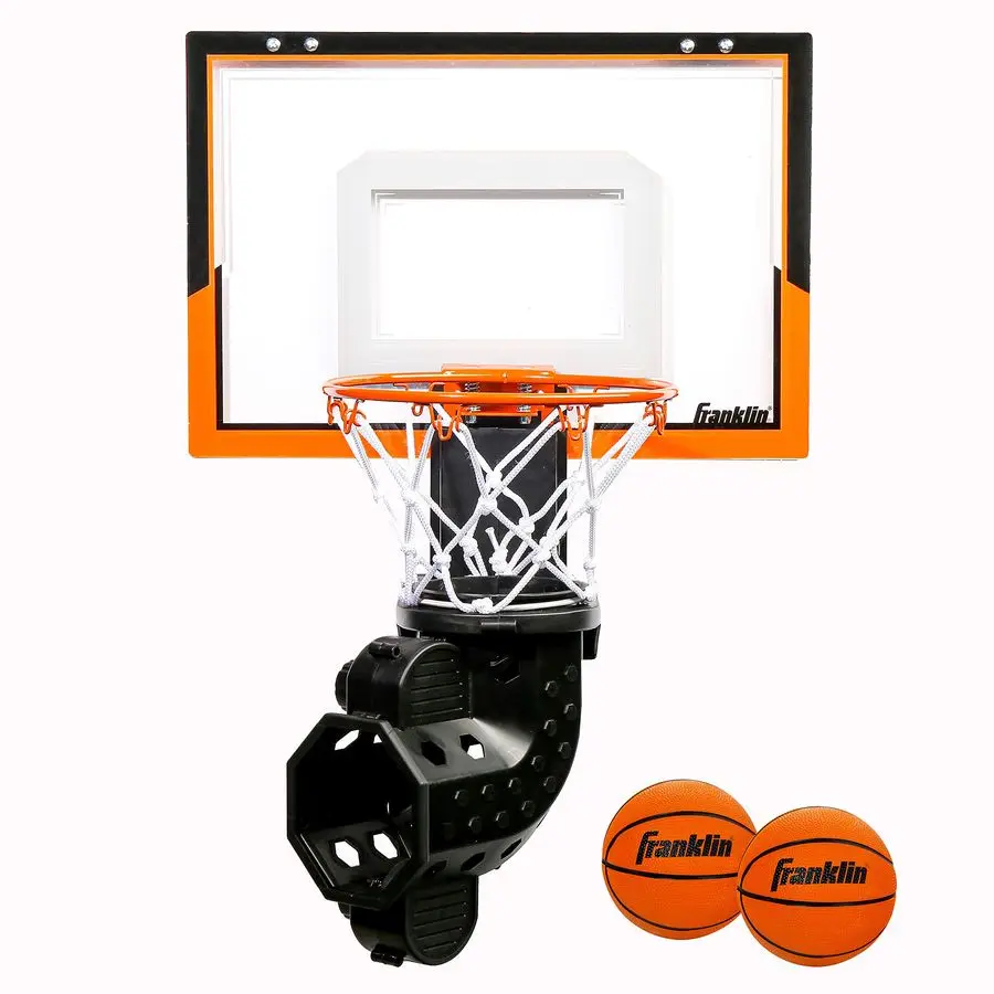

Mini Basketball Hoop with Rebounder and Ball Over The Door Basketball Hoop With Automatic Ball Rebounder Indoor Basketball Game
