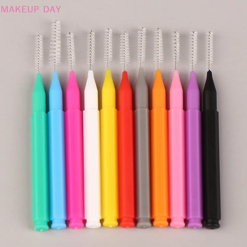 20Pcs Mini Eyebrow Brush Brow Perm Brush Disposable Brow Lifting Brushes Bendable Micro Eyelash Brush Applicators Makeup Tools