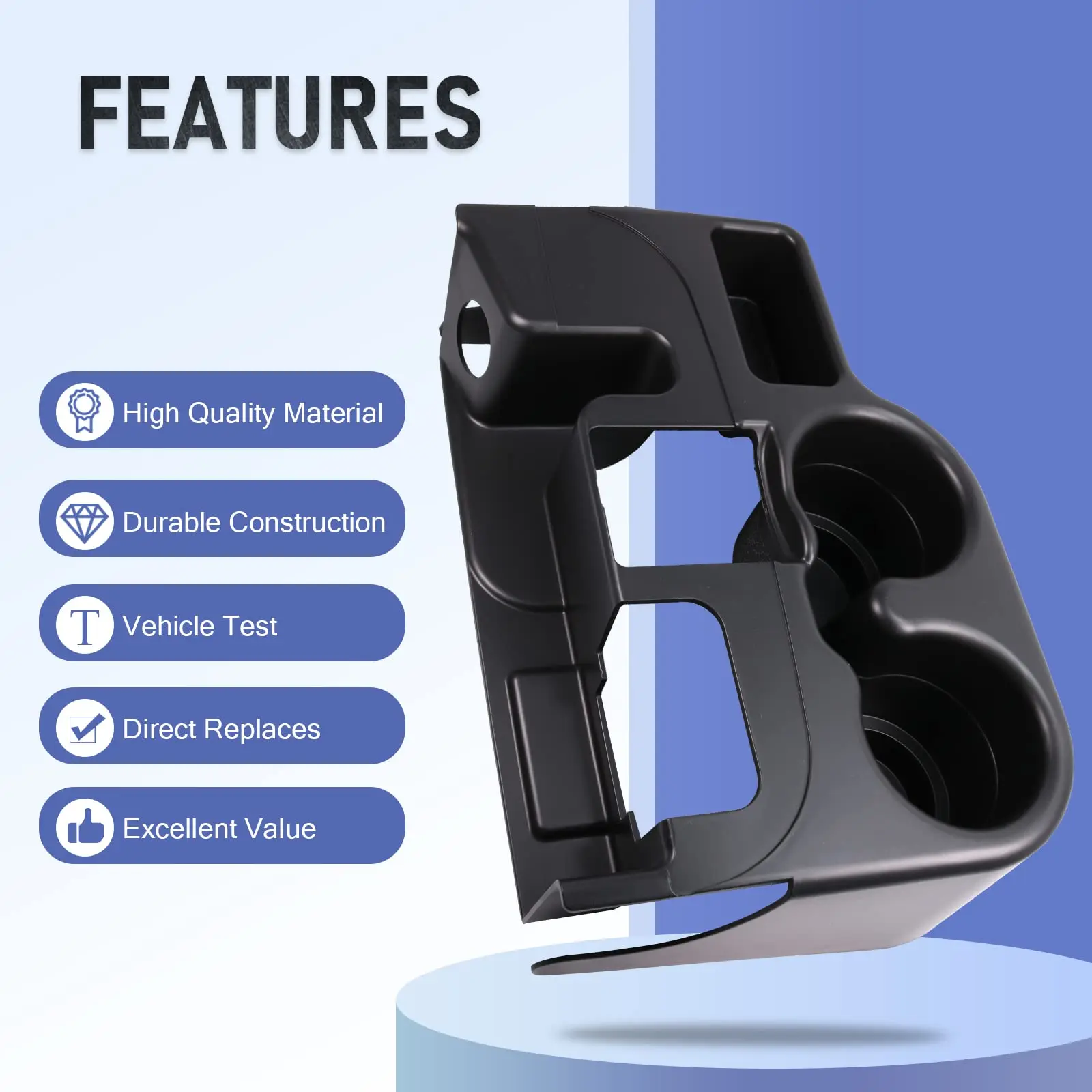 Ram Cupholder Insert for Center Console | 2003-2012 1500/2500/3500 | Replaces SS281AZAA Front Seat Cup Tray
