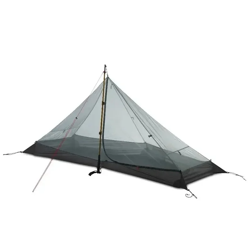 

1 Person Oudoor Ultralight Camping Tent Single Man 3 Season Professional 15D Silnylon Rodless Tent