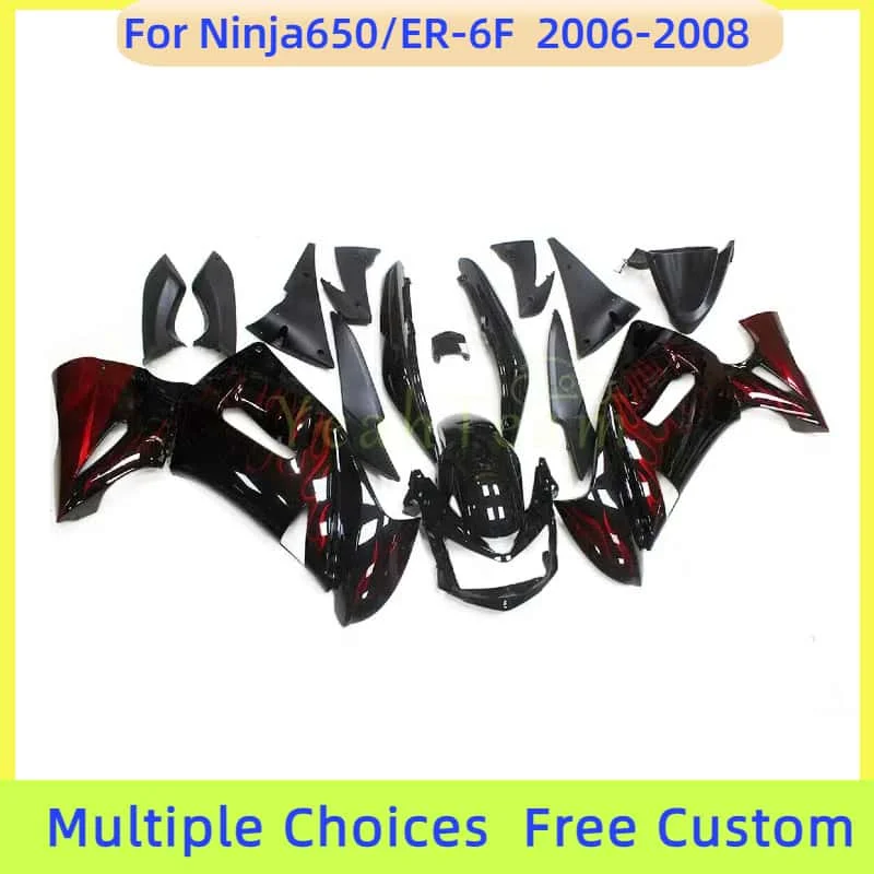 

Red Flame Bodywork set Ninja650 ER-6F 2006 2007 2008 Motorcycle Part Full Fairings Kit For Kawasaki Ninja 650R ER6F