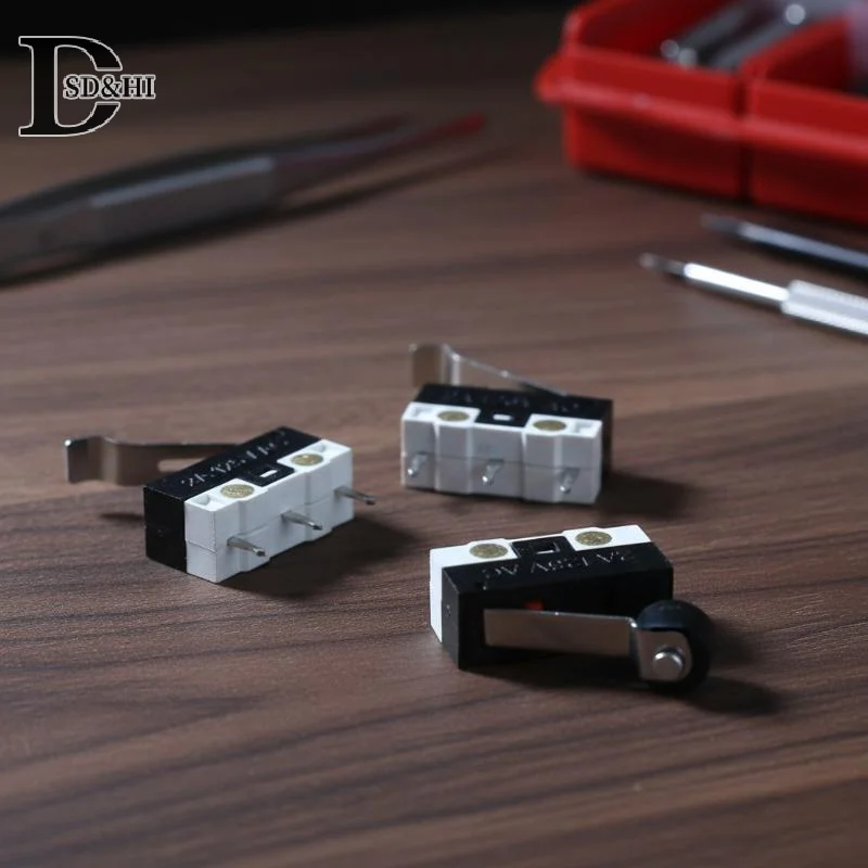 20Pcs Mini Micro Limit Switch C NO NC 3 Pins PCB Terminals SPDT 1A 125V Roller Arc Lever Snap Action Push Micro Mouse Switches