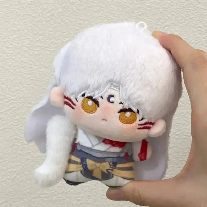 New Cute Inuyasha Anime Surroundings 10cm Plush Bag Decoration Pendant Stuffed Doll Toy For Fans Gifts Fans Production view 3