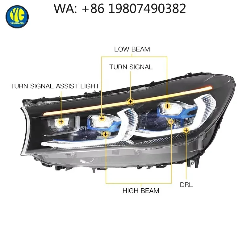 High Brightness RGB DRL LED Front Headlight Plug and Play Auto Lighting Modified Car Accessories