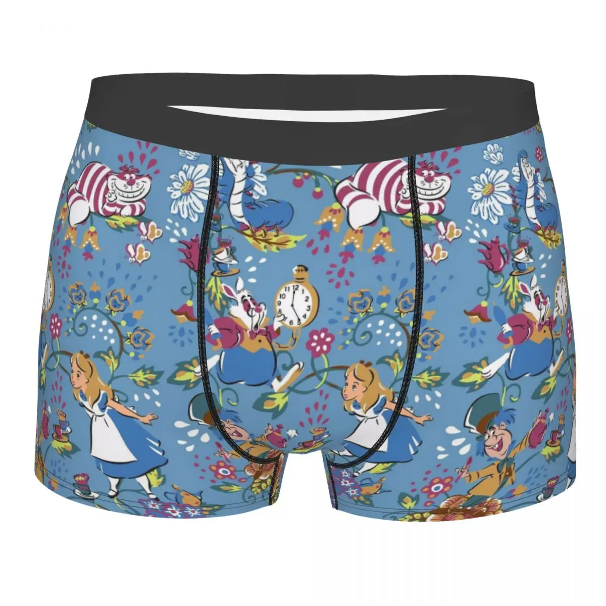 

Custom Alice In Wonderland Cartoon Boxer Shorts For Men 3D Print Underwear Panties Briefs Soft Underpants