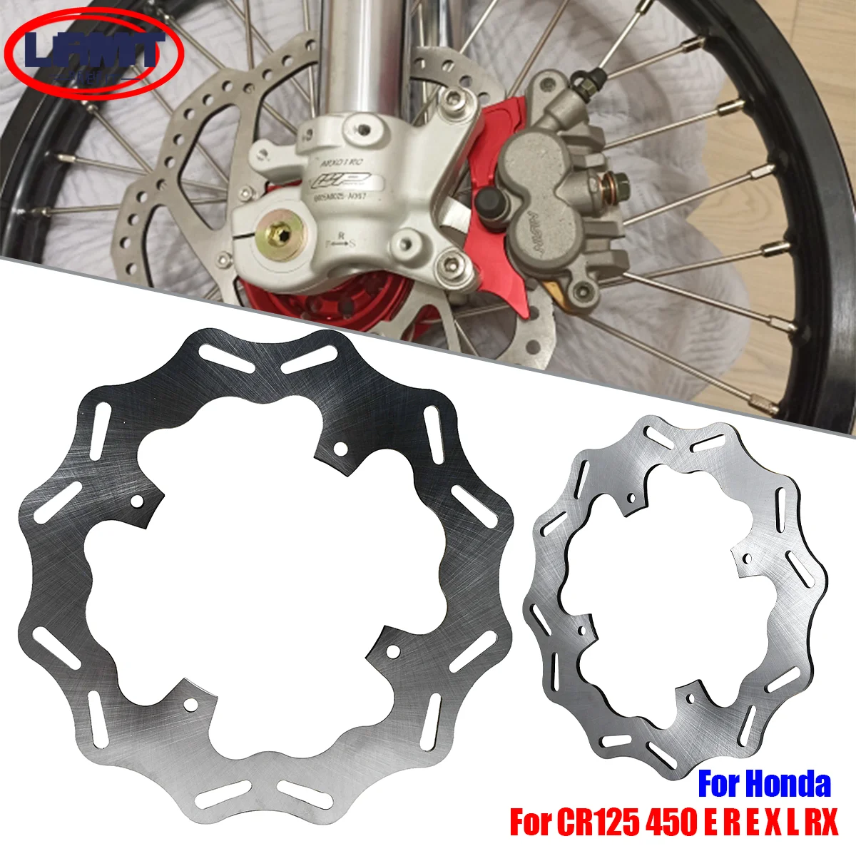 240/260/270mm Edelstahl Vorder- und Hinterrad-Bremsscheibe Motorrad-Bremsteile für Honda CR CRF 125-450 2002-2020 Dirt Bike