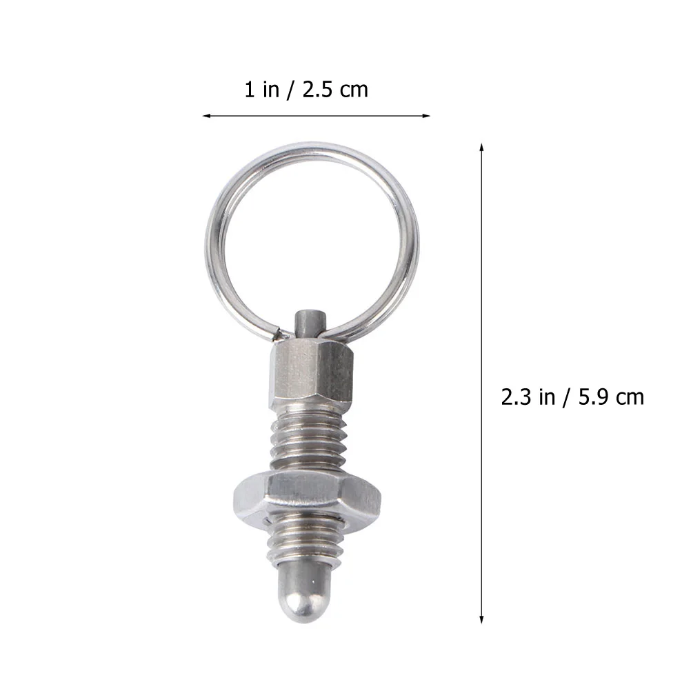 4 Pcs Pull Ring Indexing Plunger Pin Non- Locking Positioning Spring Pulls Machine Knob Plungers Stainless Steel