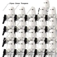 Hot Toys 21Pcs Star Wars Snow Troopers Building Blocks 501st Legion Compatible Blocks Darth Vader Cody Rex Bricks Figures Toys