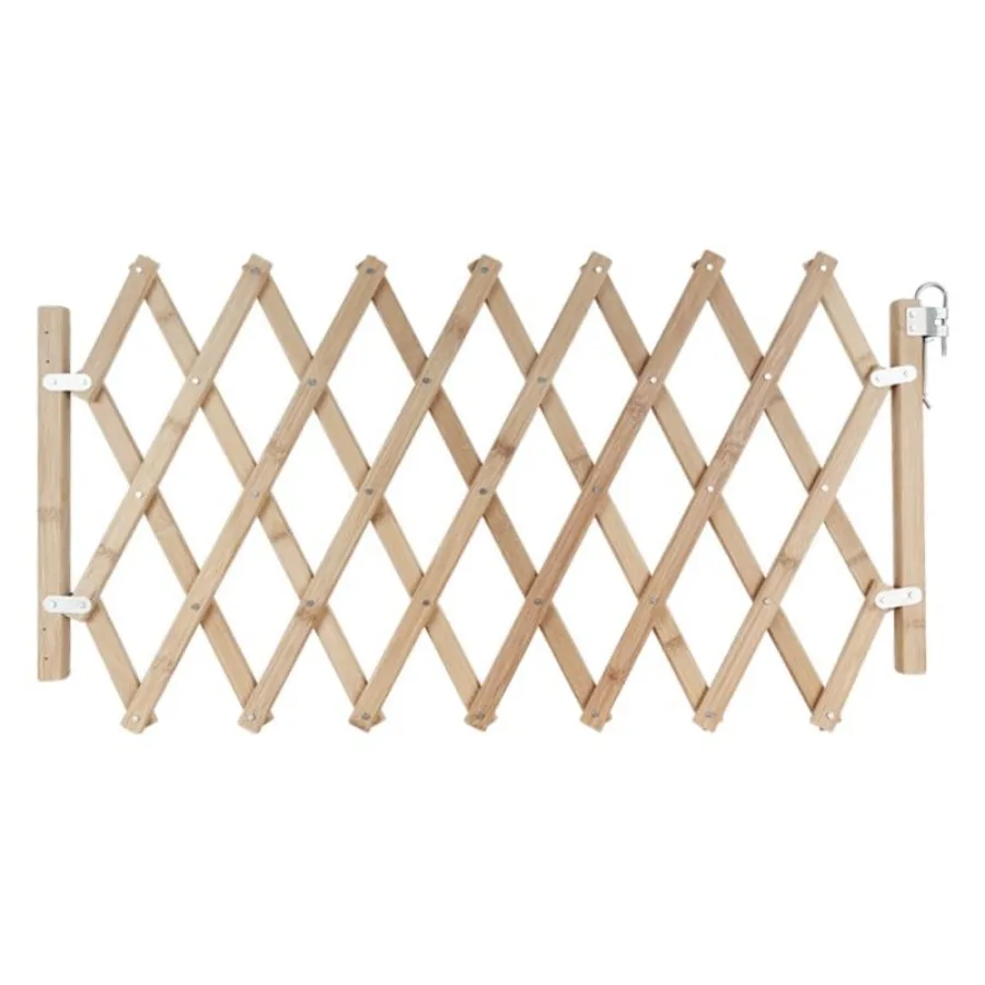 

Expandable Wooden Dog Gate for Stairs Doorways, Folding Accordion Pet Fence for Small Dogs Puppies, Portable Safety Barrier for