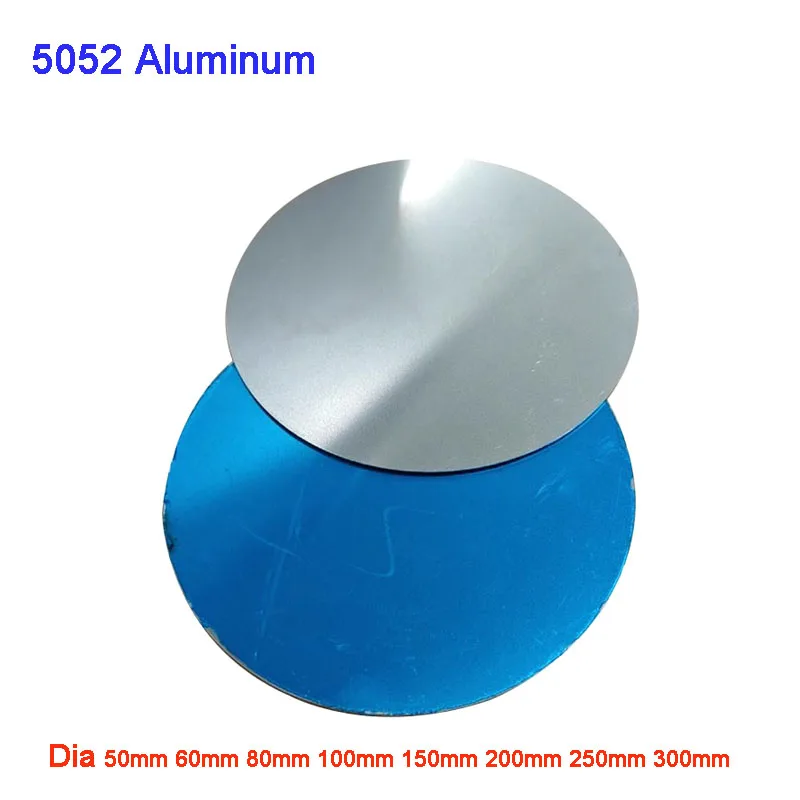 5052 Aluminum Round Plate Aluminum Alloy Circular Sheet Discc Thickness 1/1.2/1.5/2//3/4/5/6mm Dia 50-300mm Customize Laser